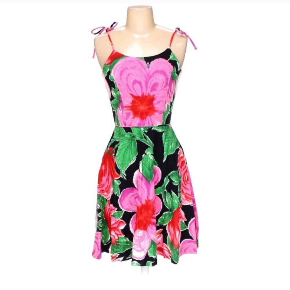 Vintage Tori Richard Hawaiian bold tropical cotton dress